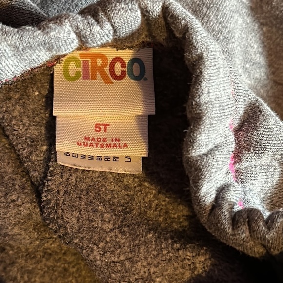 Circo Girls 5T Gray/Magenta Sweat Pants Comfortable Elastic Waist - Picture 2 of 3